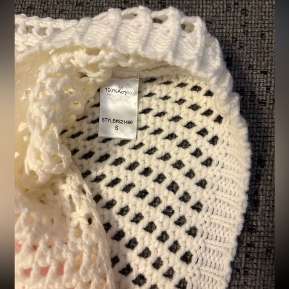 Judith March Cream and Pink Heart Mesh Blouse - Picture 4 of 5